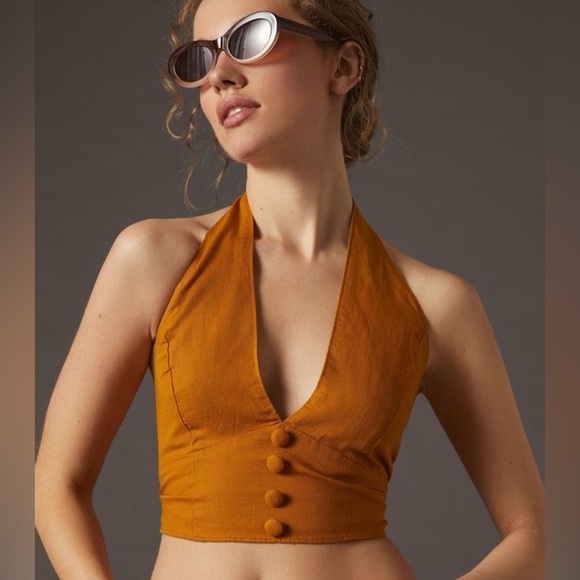 Anthropologie Cropped, Backless Halter Vest - Size Small - New w/o Tags - Picture 1 of 7
